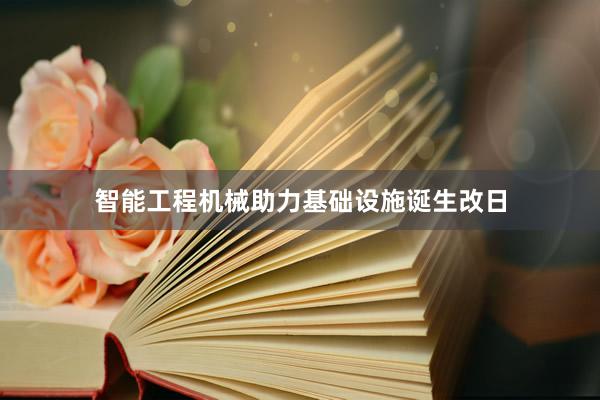 智能工程机械助力基础设施诞生改日