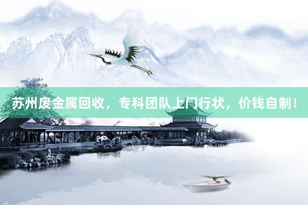 苏州废金属回收，专科团队上门行状，价钱自制！